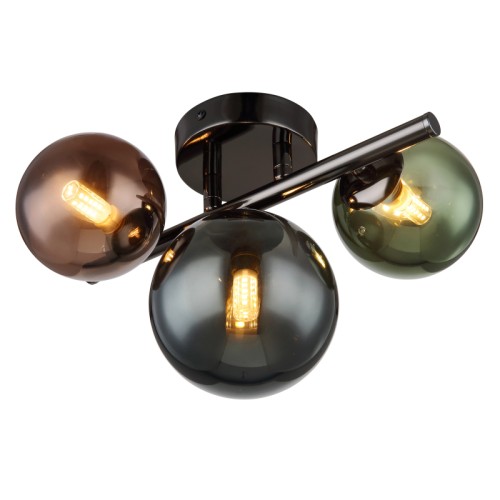 Aplica perete RIHA metal  gri mat sticla bronz, verde, petrol 56142-3W Globo