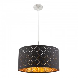 Suspensie nichel mat textil negru auriu metalizat 15229H CLARKE