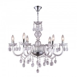 Candelabru transparent crom cristale acrilice 63116-6 CUIMBRA I