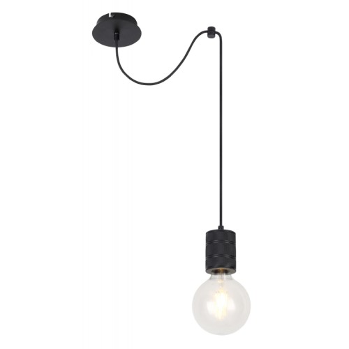 SUSPENSIE METAL NEGRU HERMINE ALUMINIU NEGRU FARA ABAJUR 54030-1H
