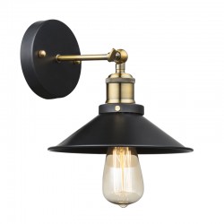Aplica de perete neagra din alama 15053W LENIUS
