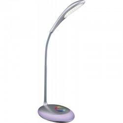 Lampa de birou argintiu plastic mat brat flexibil 58265 MINEA