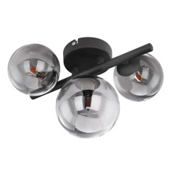 
									Aplica perete metal negru sticla fumurie 56133-3W RIHA