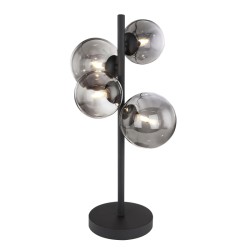 Veioza metal negru sticla fumurie 56133-4T RIHA