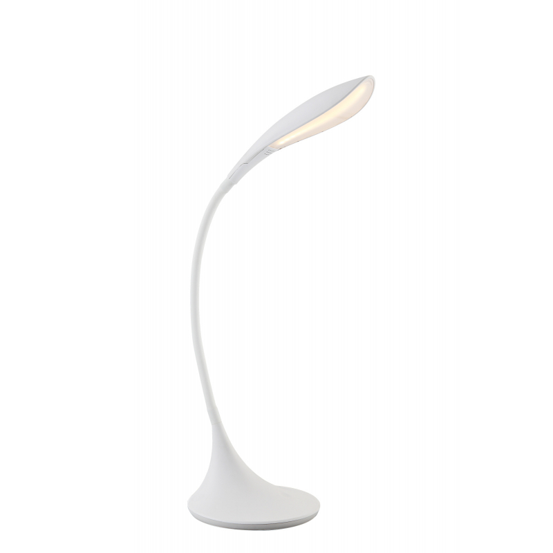 Lampa de birou alb acrilic plastic brat flexibil  Touch 58242 SHANNON