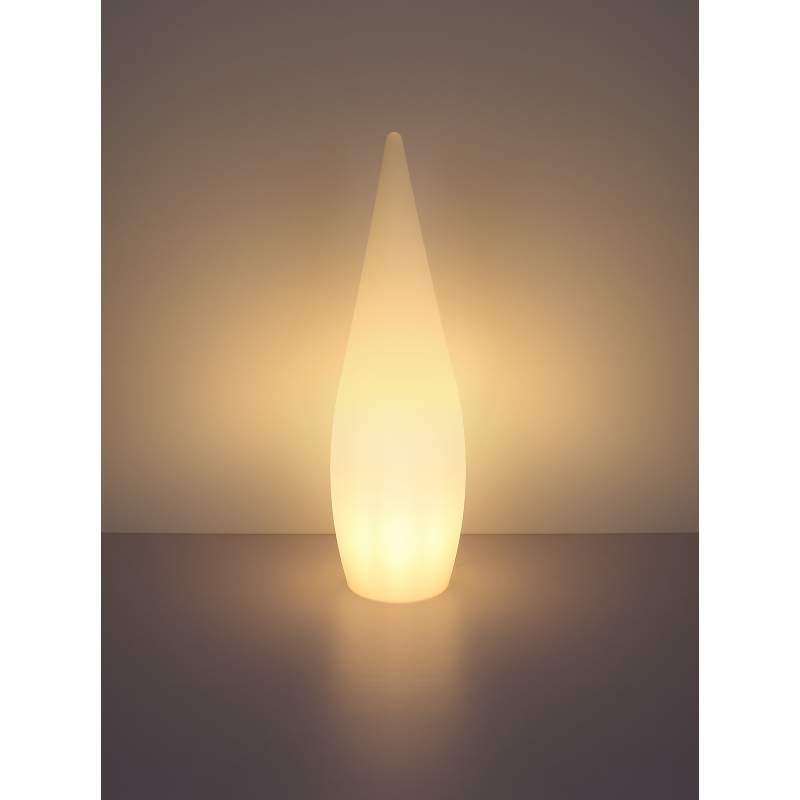 Lampa de exterior din plastic alb opal in forma de picătura 31771 VASCON