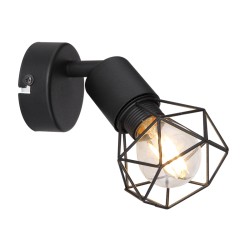 Spot bara metal negru 54802S-1 XARA I