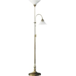 LAMPADAR CLASIC BRONZ CU ABAJUR DIN STICLA ALBA MARIAN 2708 RABALUX