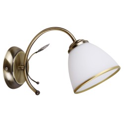 LAMPA DE PERETE CLASICA CU ABAJUR DIN STICLA ALETTA 2778 RABALUX