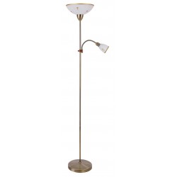 LAMPADAR CLASIC CU ABAJUR DIN STICLA MODEL ALB ART FLOWER 4009 RABALUX