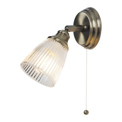 LAMPA DE PERETE BRONZ ANTCHIZAT CU ABAJUR DIN STICLA ALBA MARTHA 5014 RABALUX