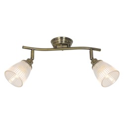 
									LAMPA SPOT DUBLA BRONZ ANTCHIZAT CU ABAJUR DIN STICLA ALBA MARTHA 5015 RABALUX