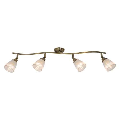 LAMPA SPOT BRONZ ANTCHIZAT CU ABAJUR DIN STICLA ALBA MARTHA 5018 RABALUX