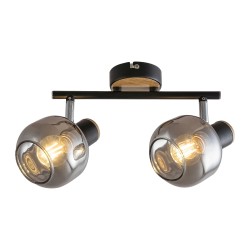 
									LAMPA DUBLA DIN METAL CU ABAJUR DIN STICLA FUMURIU SALAZAR 5398 RABALUX