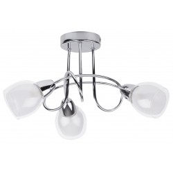 PLAFONIERA CU TREI ELEMENTE STRUCTURA METALICA SI ABAJUR ALB DAVE 6081 RABALUX