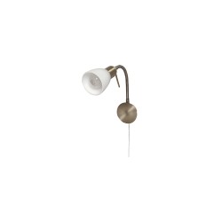 LAMPA DE PERETE METAL/BRONZ CU ABAJUR ALB DIN STICLA SOMA 6320 RABALUX