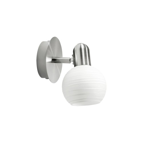 LAMPA SPOT DE PERETE STRUCTURA METALICA SI ABAJUR CU MODEL ALB AUREL 6341 RABALUX