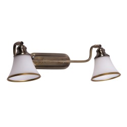 LAMPA DE PERETE DUBLA BRONZ CU ABAJUR DE STICLA GRANDO 6546 RABALUX