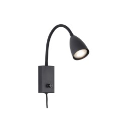 
									Lampa moderna metal negru si cablu cu teaca textila MIKA 6719 Rabalux