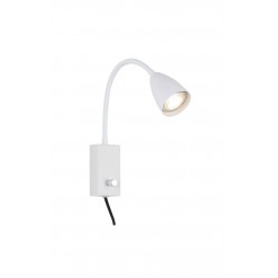 Lampa moderna metal alb si cablu cu teaca textila MIKA 6720 Rabalux