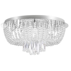 
									PLAFONIERA METAL CROMAT CU ABAJUR DE STICLA LARISHA 6806 RABALUX