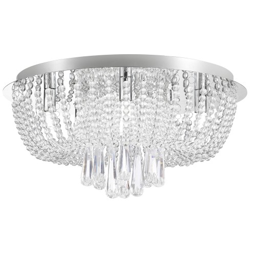 PLAFONIERA METAL CROMAT CU ABAJUR DE STICLA LARISHA 6806 RABALUX