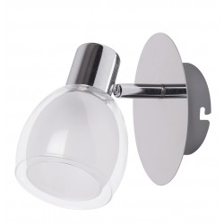 LAMPA SPOT DE PERETE STRUCTURA METALICA SI ABAJUR ALB DAVE 6835 RABALUX