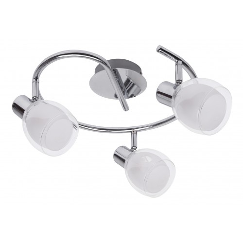 LAMPA SPOT CU TREI ELEMENTE STRUCTURA METALICA SI ABAJUR ALB DAVE 6837 RABALUX