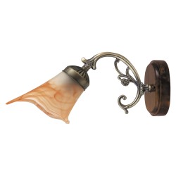 LAMPA DE PERETE PENTRU INTERIOR METAL/LEMN CU ABAJUR DIN STICLA MARO RUSTIC 3 7091 RABALUX