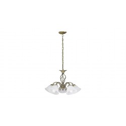 CANDELABRU CLASIC BRONZ CU ABAJUR DIN STICLA ALABASTRU ALB BECKWORTH 7135 RABALUX