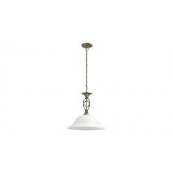 CANDELABRU CLASIC BRONZ CU ABAJUR DIN STICLA ALABASTRU ALB BECKWORTH 7136 RABALUX