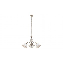 CANDELABRU CLASIC CU ABAJUR DIN STICLA MODEL ALB ART FLOWER 7173 RABALUX