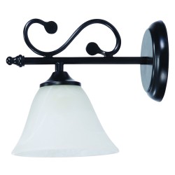 LAMPA DE PERETE METAL NEGRU MAT CU ABAJUR DIN STICLA DOROTHEA 7771 RABALUX