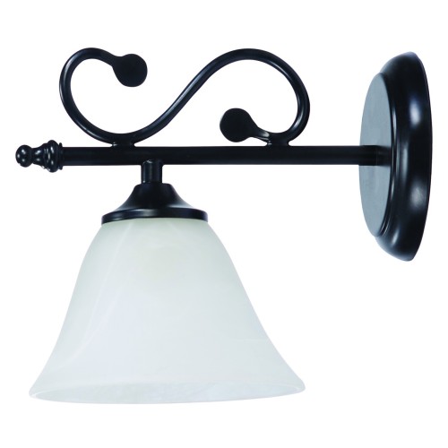 LAMPA DE PERETE METAL NEGRU MAT CU ABAJUR DIN STICLA DOROTHEA 7771 RABALUX