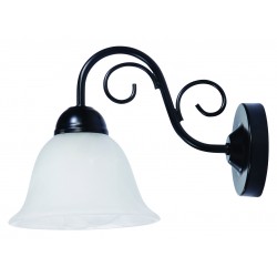 LAMPA DE PERETE METAL NEGRU MAT CU ABAJUR DIN STICLA ALBA ATHEN 7811 RABALUX