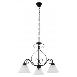 CANDELABRU DIN METAL NEGRU MAT CU ABAJUR DIN STICLA ALBA ATHEN 7813 RABALUX