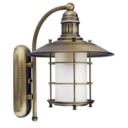 LAMPA DE PERETE PENTRU INTERIOR BRONZ CU ABAJUR DIN STICLA ALB SUDAN 7991 RABALUX