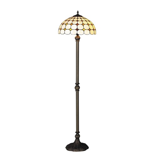 LAMPADAR STRUCTURA METAL/BRONZ CU ABAJUR DIN STICLA TIFFANY MARVEL 8078 RABALUX