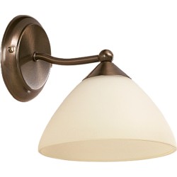 LAMPA DE PERETE METAL CU ABAJUR DIN STICLA CREM REGINA 8171 RABALUX