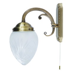 LAMPA DE PERETE CLASICA BRONZ CU ABAJUR DIN STICLA ANNABELLA 8631 RABALUX