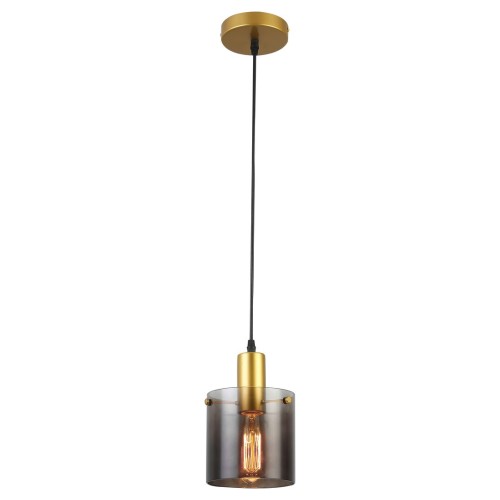 Suspensie Donati auriu sticla fumurie 1XE27 5222 Rabalux