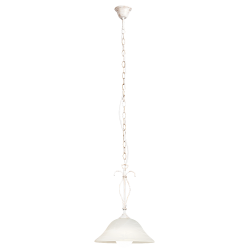 PENDUL METAL ALB ANTICHIZAT CU ABAJUR DIN STICLA KATHERINE 7188 RABALUX