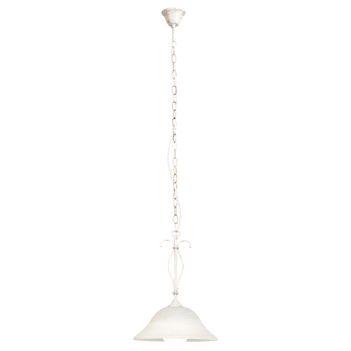 PENDUL METAL ALB ANTICHIZAT CU ABAJUR DIN STICLA KATHERINE 7188 RABALUX