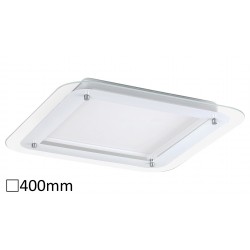 Lampa patrata din metal alb / sticla LORNA 3489 Rabalux