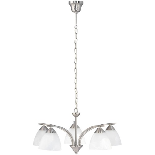 CANDELABRU CU ABAJUR DIN GEAM ALABASTRU ALB TRISTAN 7205 RABALUX