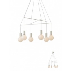Lustra Mikado 01-1562, 6 x E27, alba