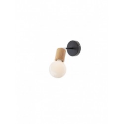 Aplica Easy BK / CH 01-1566 1 x E27 negru mat + lemn natur Smarter