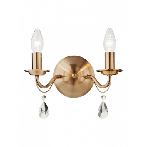 Aplica Fabiola 02-710, 2 x E14, alama antica + bej