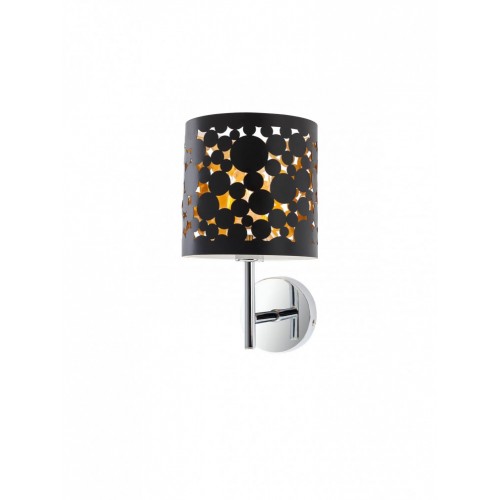 Aplica Melia 01-2137, 1 x E14, crom + negru - auriu