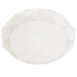 Plafoniera LED Emerald 05-854, 24W, lumina neutra, alb cu efect de sclipire